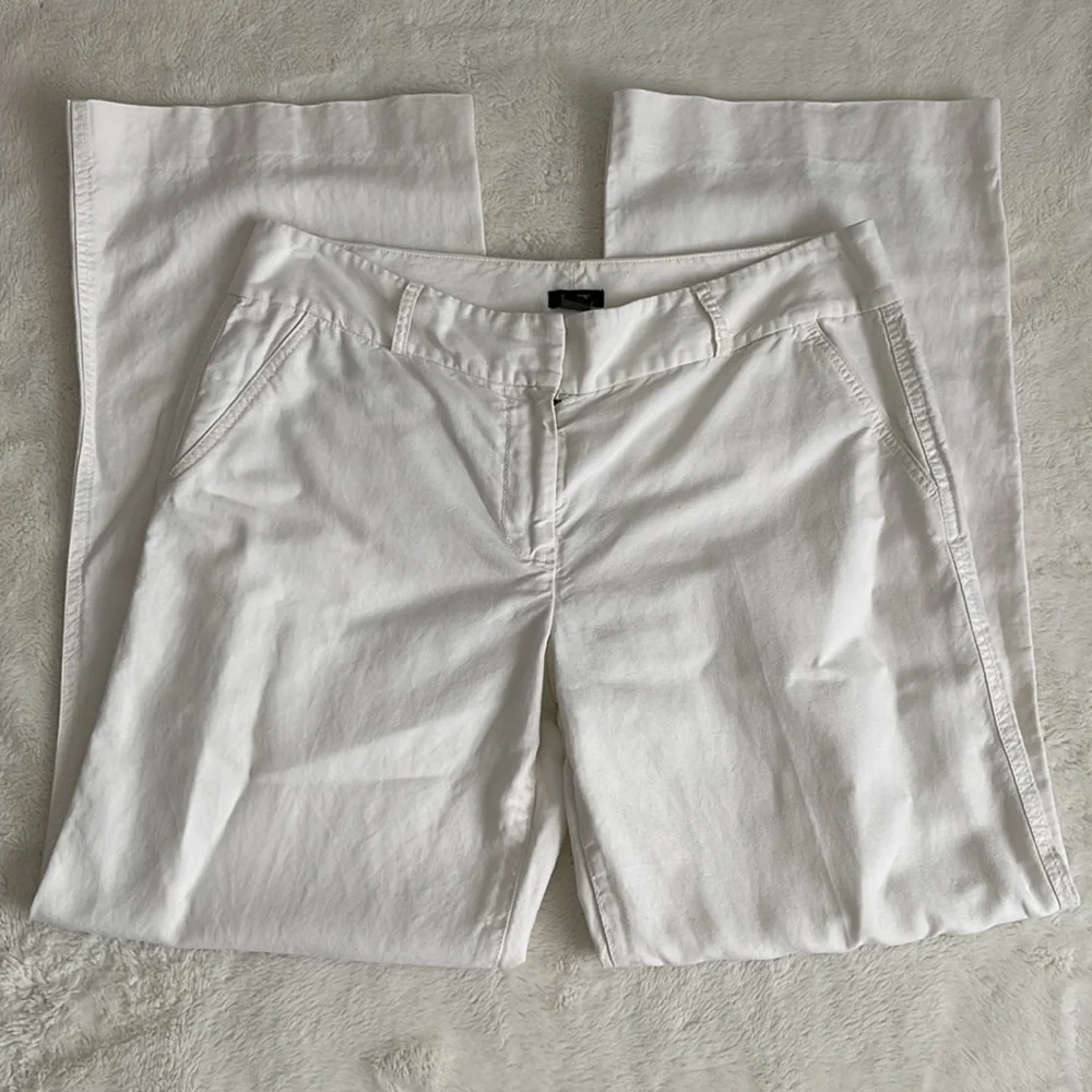 J.Crew 100% Linen Favorite Fit Straight Wide-Leg Womens Size 12
